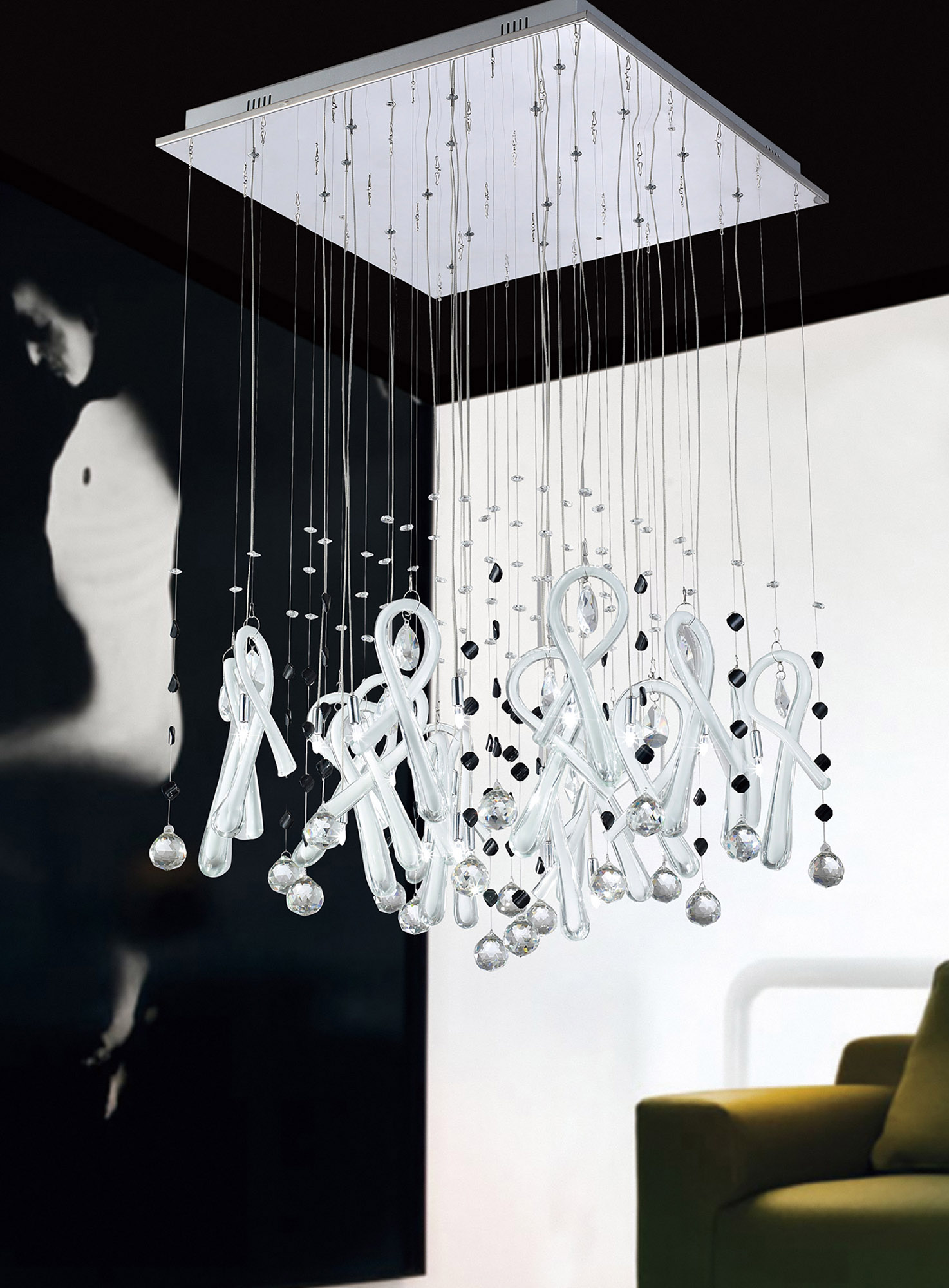 Class Crystal Ceiling Lights Diyas Flush Crystal Fittings